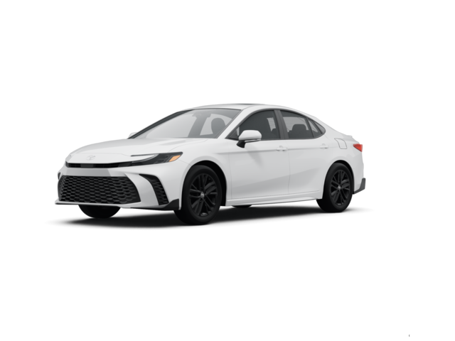 2025 Toyota Camry SE, front three-quarter view, paint 1 of 8