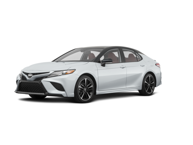 2020 Toyota Camry XSE, front three-quarter view, paint 1 of 4