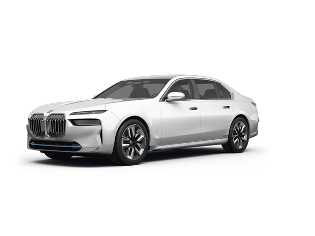 2023 BMW i7 xDrive60, front three-quarter view, paint 1 of 8