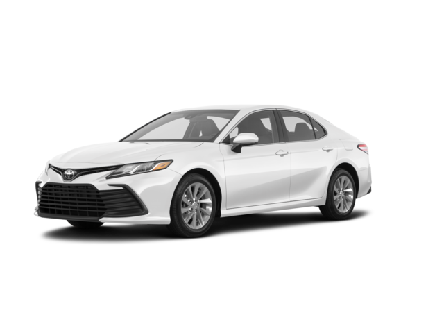 2022 Toyota Camry LE, front three-quarter view, paint 1 of 7