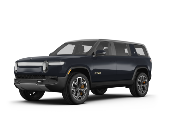 2023 Rivian R1S Launch Edition, front three-quarter view, paint 1 of 8
