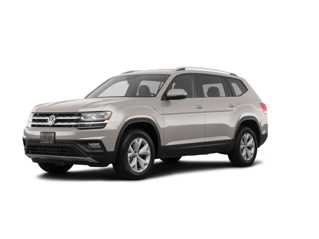 2018 Volkswagen Atlas SE, front three-quarter view, paint 1 of 8