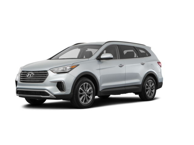 2018 Hyundai Santa Fe SE, front three-quarter view, paint 1 of 8