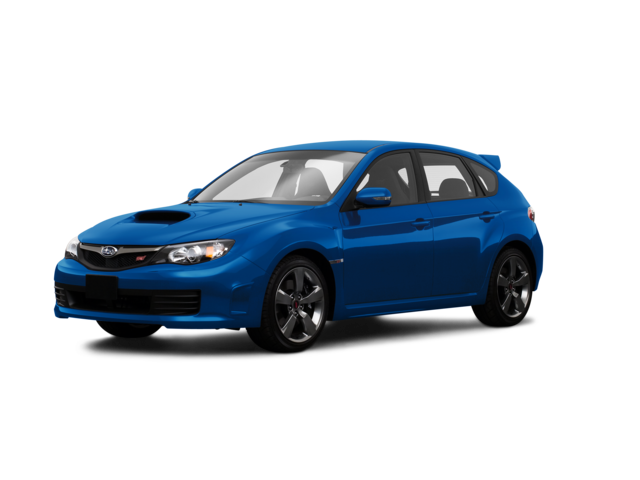 2009 Subaru Impreza WRX STI, front three-quarter view, paint 1 of 6
