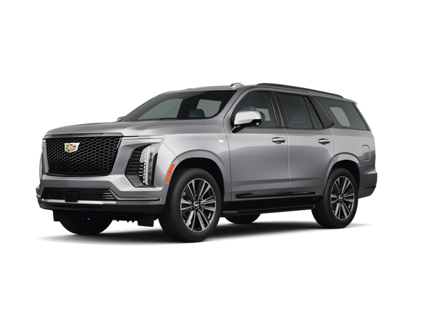 2025 Cadillac Escalade Sport, front three-quarter view, paint 1 of 8