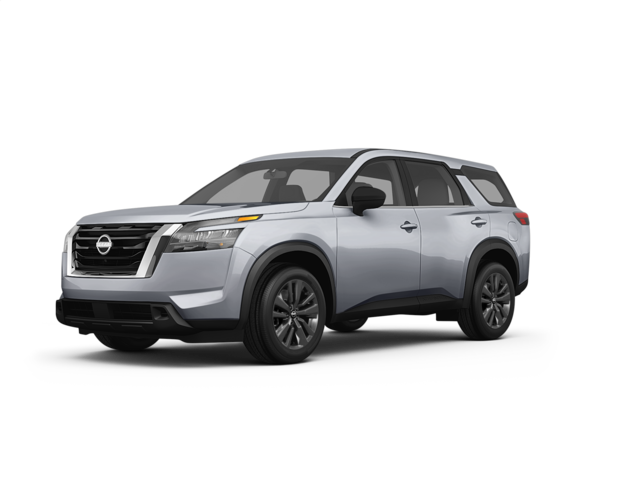 2023 Nissan Pathfinder S, front three-quarter view, paint 1 of 4