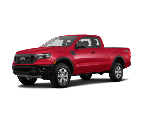 2021 Ford Ranger Lariat, front three-quarter view, paint 1 of 8