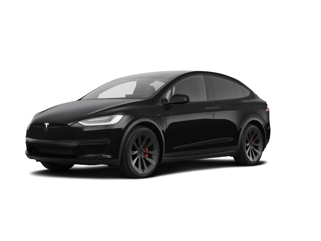 2024 Tesla Model X Plaid, front three-quarter view, paint 1 of 5
