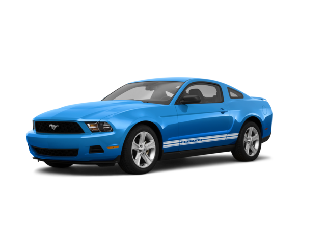 2010 Ford Mustang V6 Premium, front three-quarter view, paint 1 of 8