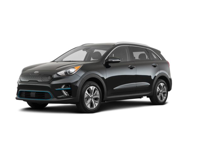 2019 Kia Niro EV EX, front three-quarter view, paint 1 of 5
