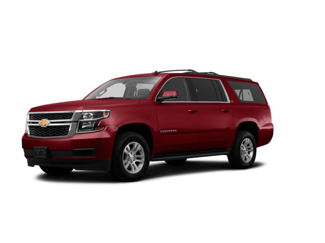 2017 Chevrolet Suburban LS, front three-quarter view, paint 1 of 8