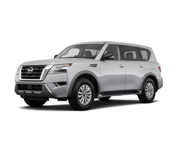 2023 Nissan Armada S, front three-quarter view, paint 1 of 3