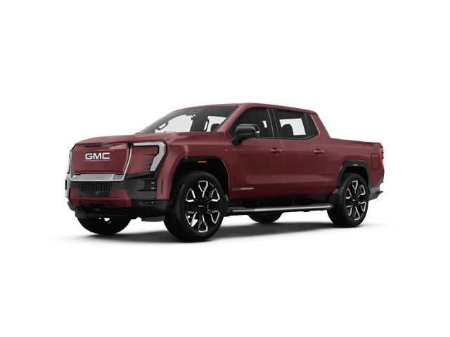 2025 GMC Sierra EV Denali Extended Range, front three-quarter view, paint 1 of 6