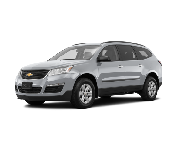 2017 Chevrolet Traverse LS, front three-quarter view, paint 1 of 8