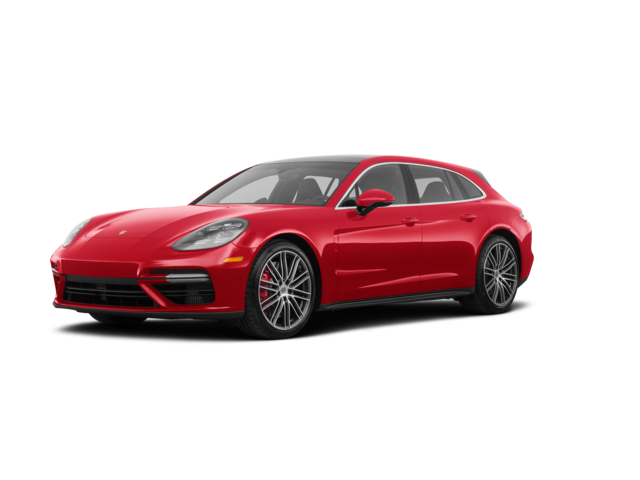 2019 Porsche Panamera Turbo Sport Turismo, front three-quarter view, paint 1 of 8