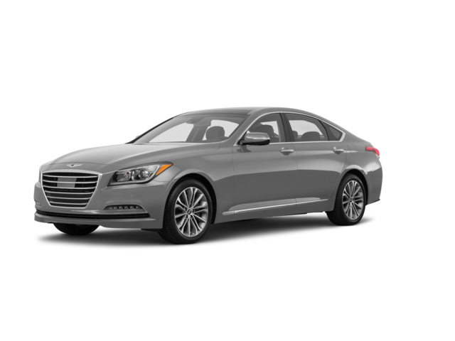 2017 Genesis G80 3.8, front three-quarter view, paint 1 of 8