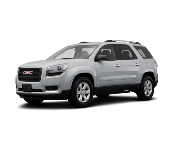 2015 GMC Acadia SLE-2, front three-quarter view, paint 1 of 8