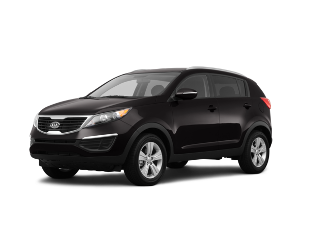 2012 Kia Sportage LX, front three-quarter view, paint 1 of 7