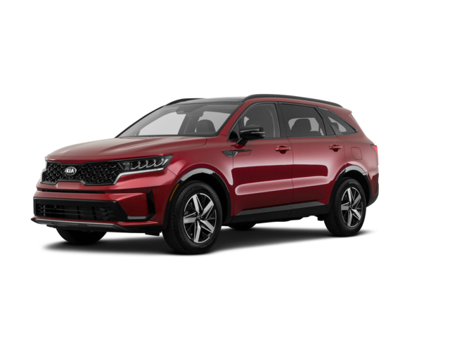 2021 Kia Sorento EX, front three-quarter view, paint 1 of 8