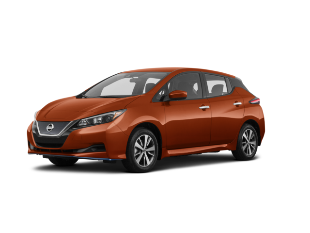2022 Nissan Leaf S PLUS, front three-quarter view, paint 1 of 8