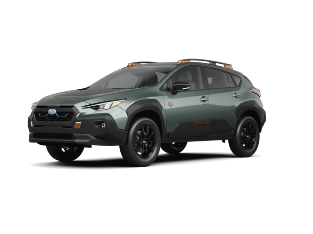 2025 Subaru Crosstrek Wilderness, front three-quarter view, paint 1 of 8