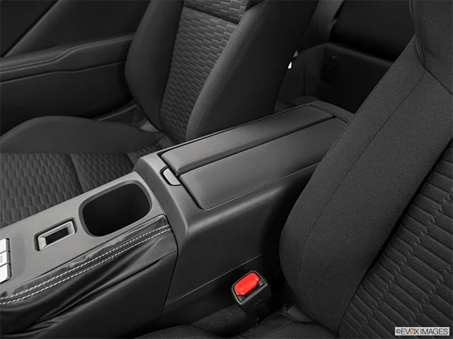 2027 Toyota GR86 | Front center console with closed lid, from driver’s side looking down
