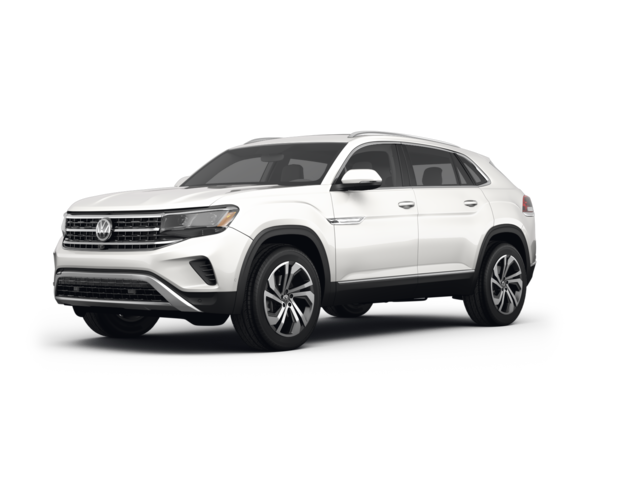 2021 Volkswagen Atlas Cross Sport SEL Premium, front three-quarter view, paint 1 of 8