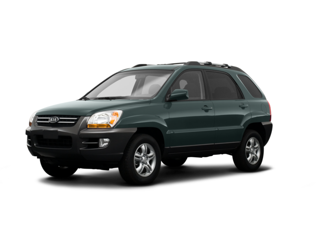2008 Kia Sportage EX, front three-quarter view, paint 1 of 8