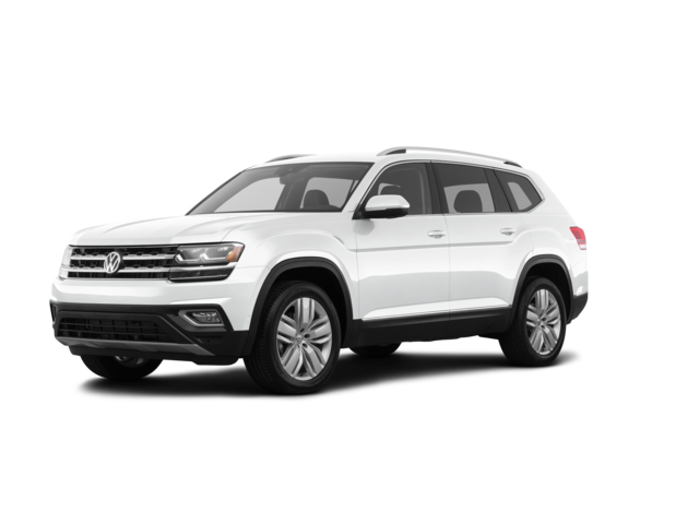 2019 Volkswagen Atlas SE, front three-quarter view, paint 1 of 8