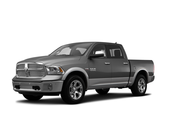 2015 Ram 1500 Laramie, front three-quarter view, paint 1 of 8