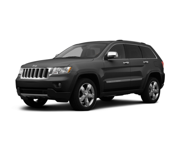 2012 Jeep Grand Cherokee Overland, front three-quarter view, paint 1 of 8