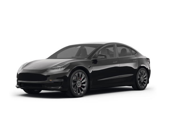 2022 Tesla Model 3 Performance, front three-quarter view, paint 1 of 5