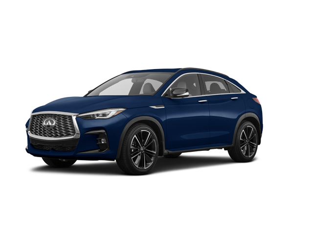 2025 INFINITI QX55 ESSENTIAL, front three-quarter view, paint 1 of 6
