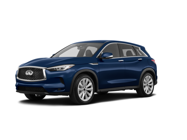 2021 INFINITI QX50 PURE, front three-quarter view, paint 1 of 5