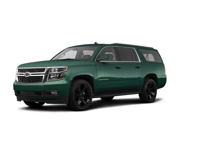 2018 Chevrolet Suburban LT, front three-quarter view, paint 1 of 8