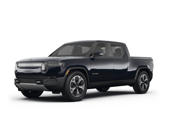 2023 Rivian R1T Adventure, front three-quarter view, paint 1 of 8