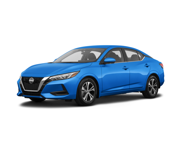 2021 Nissan Sentra SV, front three-quarter view, paint 1 of 8