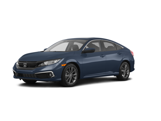 2019 Honda Civic EX, front three-quarter view, paint 1 of 8