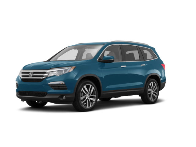 2016 Honda Pilot Elite, front three-quarter view, paint 1 of 8