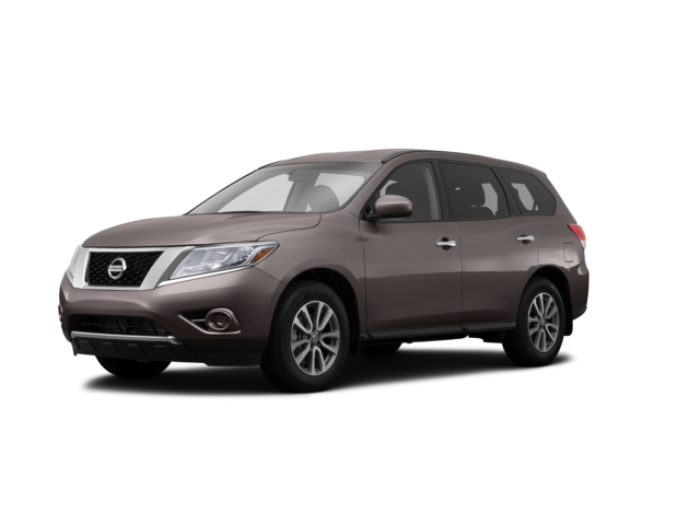 2014 Nissan Pathfinder S, front three-quarter view, paint 1 of 8
