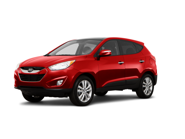 2010 Hyundai Tucson Limited, front three-quarter view, paint 1 of 8