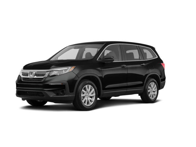 2021 Honda Pilot LX, front three-quarter view, paint 1 of 3