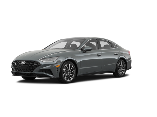 2021 Hyundai Sonata Blue, front three-quarter view, paint 1 of 8