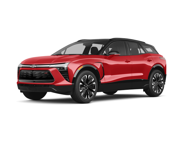 2026 Chevrolet Blazer EV RS, front three-quarter view, paint 1 of 8