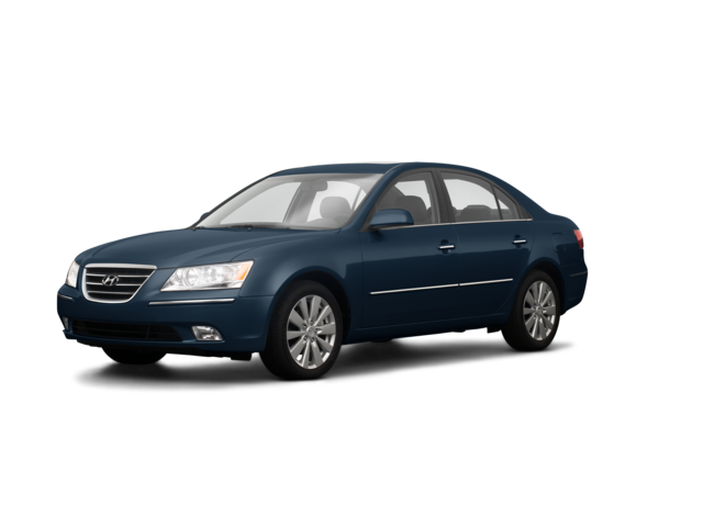 2009 Hyundai Sonata Limited, front three-quarter view, paint 1 of 8