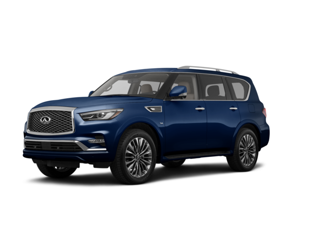 2018 INFINITI QX80 Base, front three-quarter view, paint 1 of 8