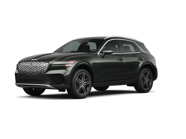 2026 Genesis Electrified GV70 Advanced, front three-quarter view, paint 1 of 8