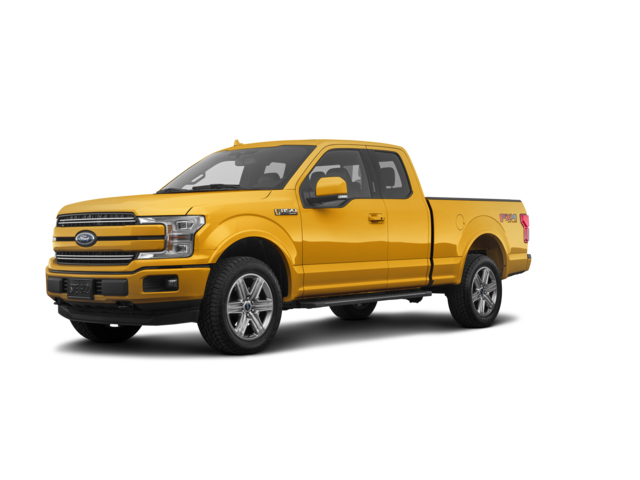2019 Ford F-150 Lariat, front three-quarter view, paint 1 of 8