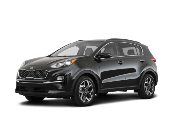 2021 Kia Sportage EX, front three-quarter view, paint 1 of 8