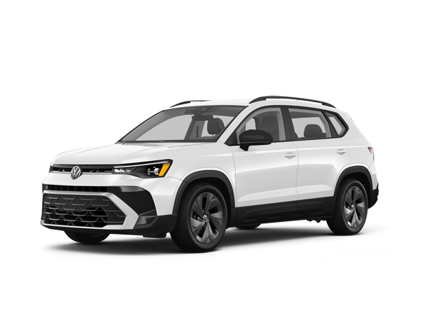 2025 Volkswagen Taos S, front three-quarter view, paint 1 of 5